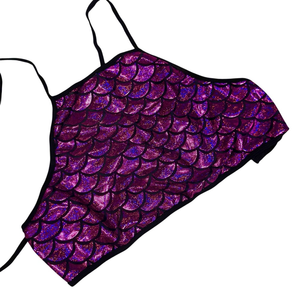 Mermaid Halter Pink and Purple Sparkly Mermaid Scales / Rave Festival